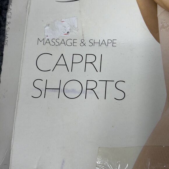 Farmacell Capri Shorts Womens Med/LG (8-12) Massage Shape Tan High Waisted Italy - Picture 7 of 15